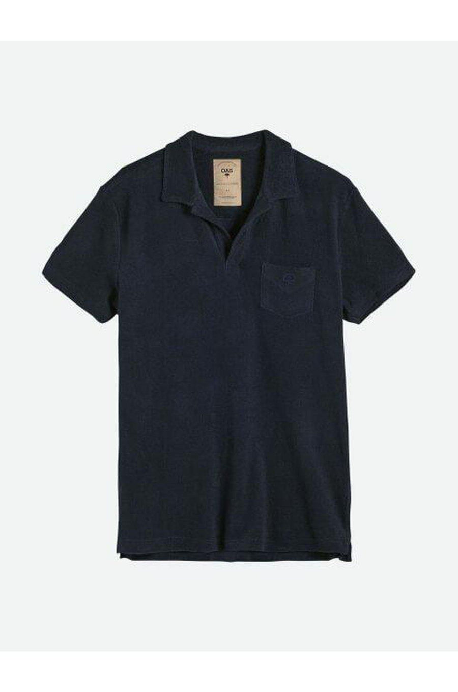 OAS Solid Navy Terry Towel Shirt