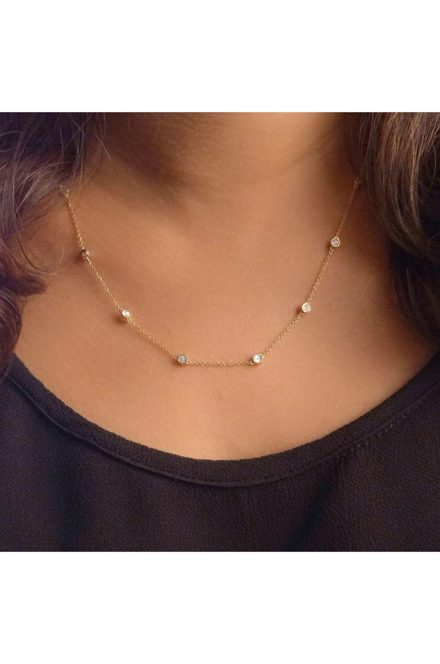 Ella Stein In The Loop Necklace In Silver