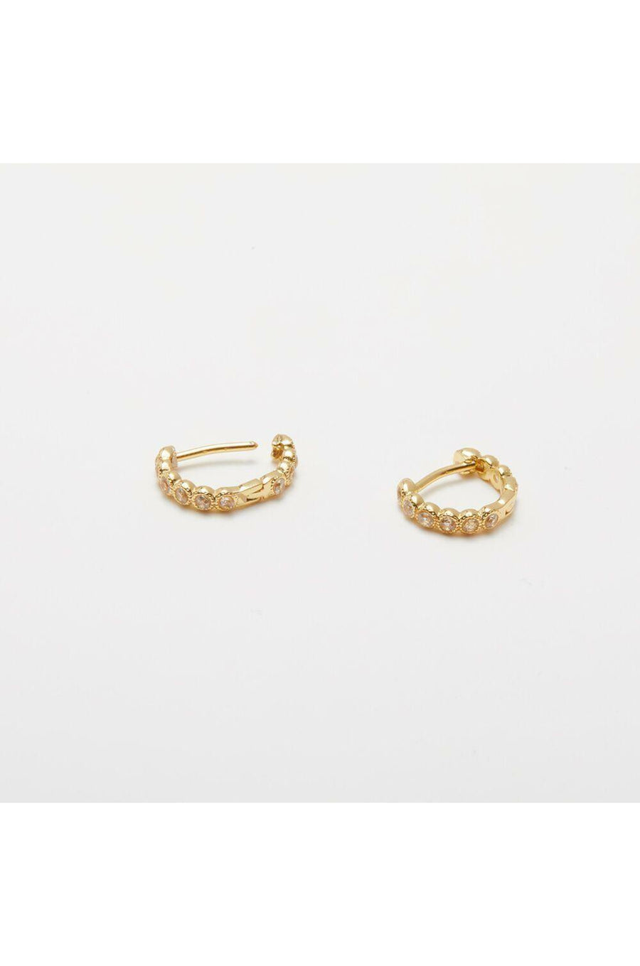 Gorjana Madison Shimmer Huggies in Gold