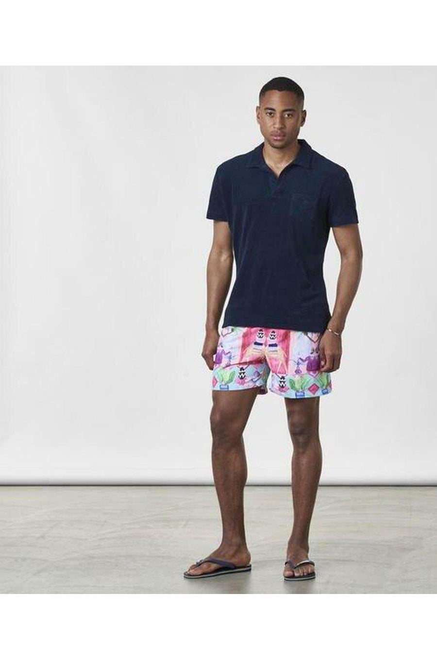 OAS Solid Navy Terry Towel Shirt