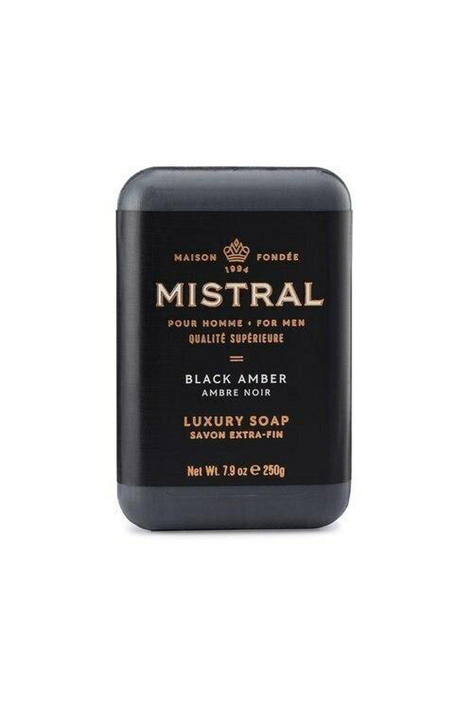 Mistral Black Amber Bar Soap CHROME