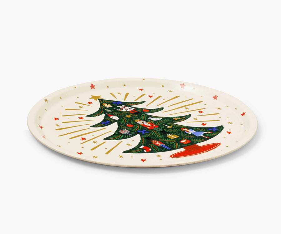 Holiday Tree Round Tray