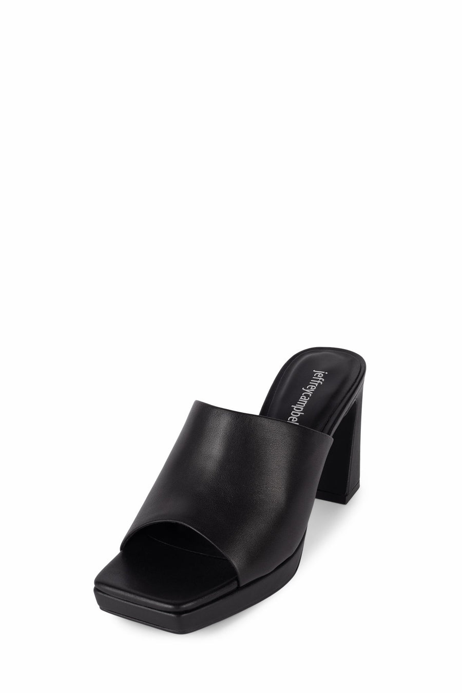 Jeffrey Campbell Caviar Mule in Black Leather