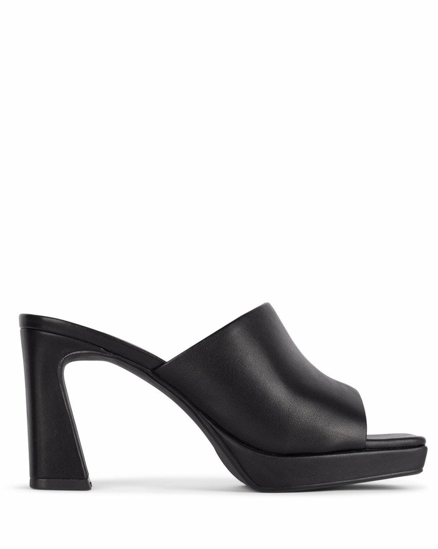 Jeffrey Campbell Caviar Mule in Black Leather