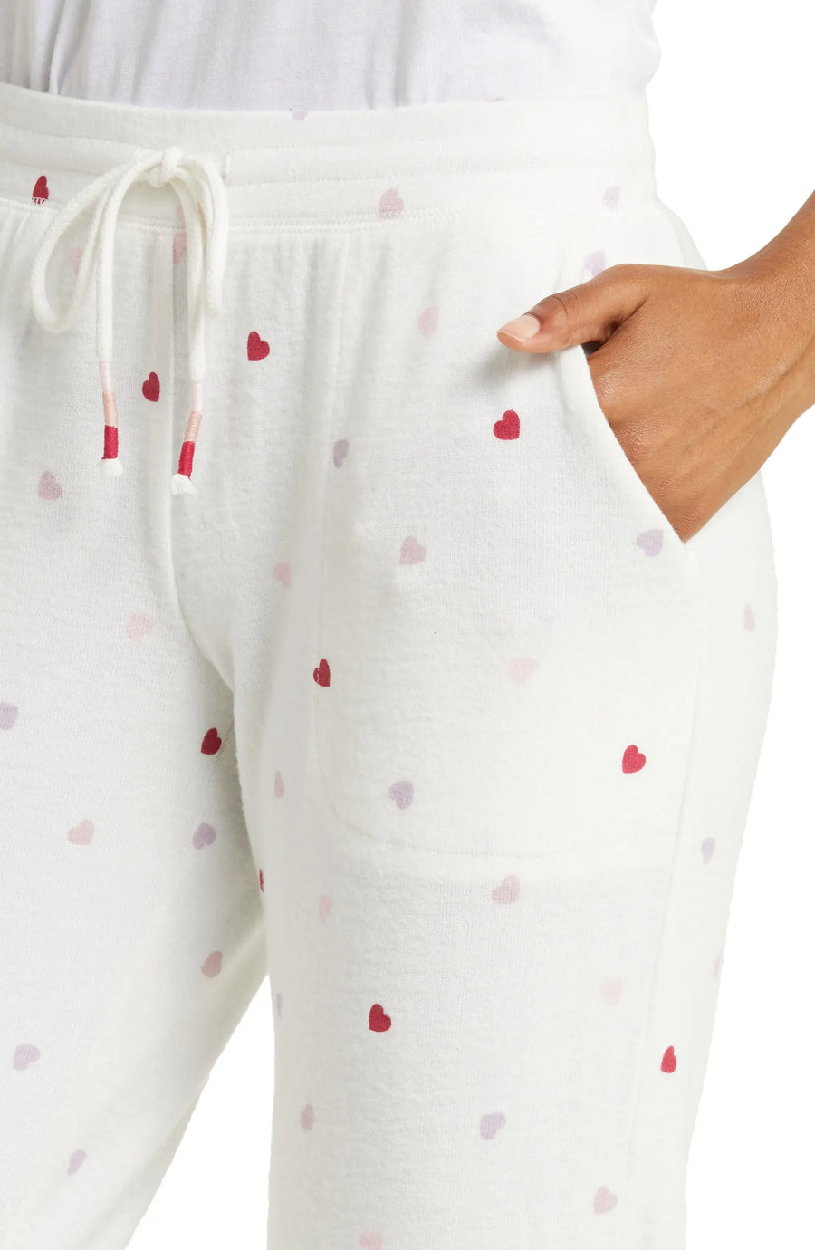 PJ Salvage Feel Loved Banded Pant in Ivory