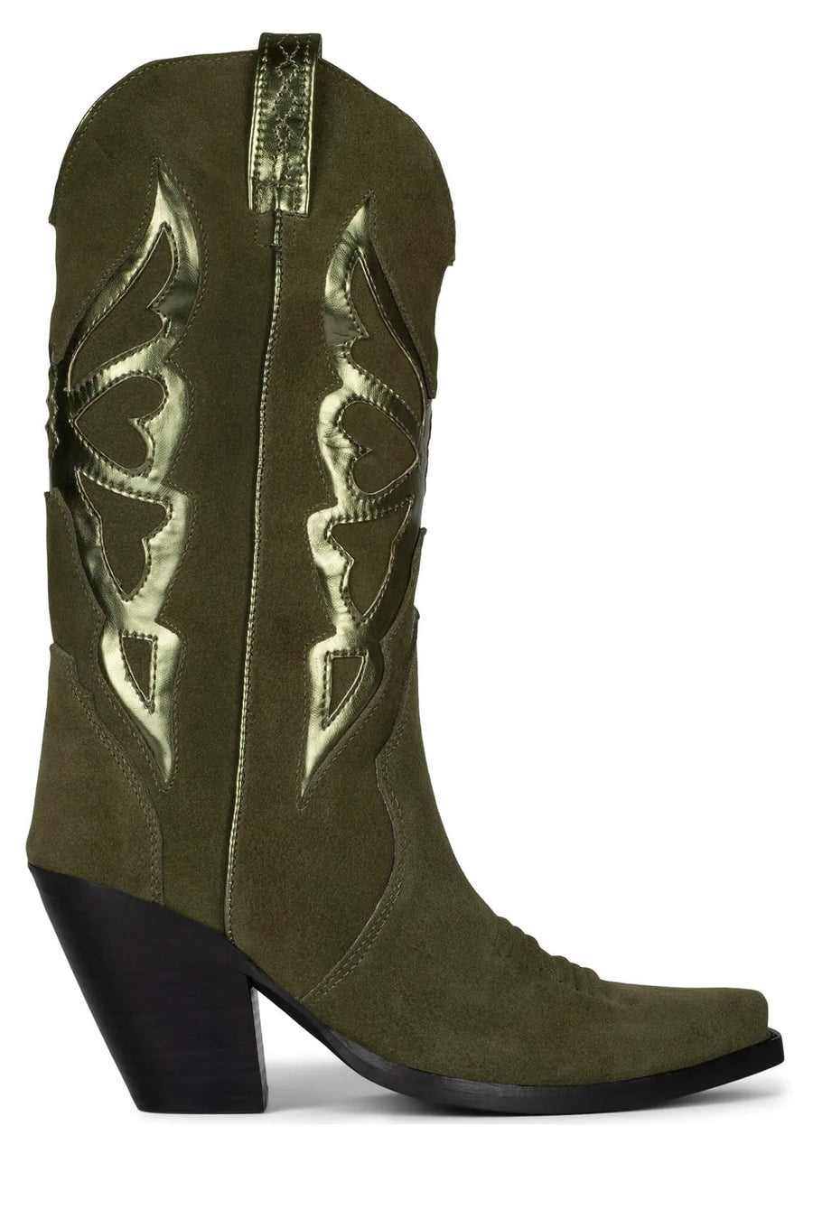 Jeffrey Campbell Fluttering Boot in Suede Olive