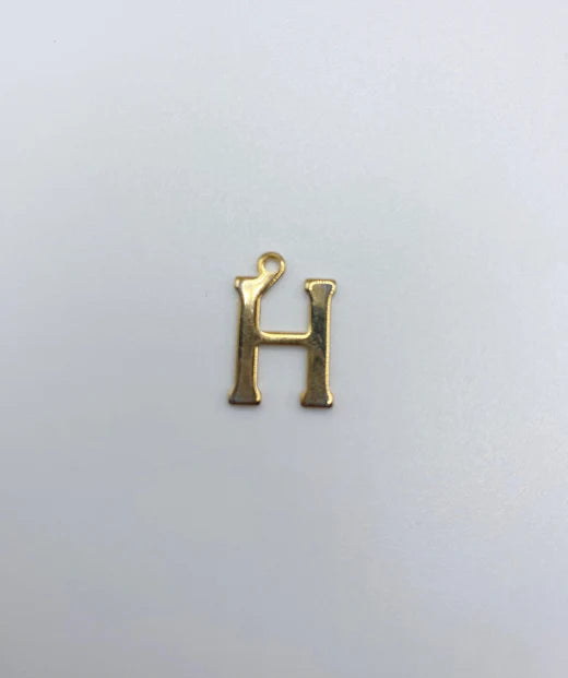 Farrah B White Initial Letter Charm H