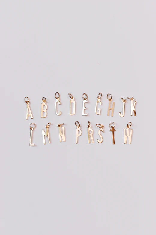 Farrah B White Initial Letter Charm B