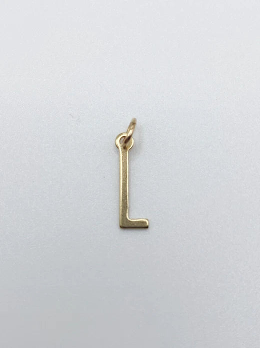 Farrah B White Initial Letter Charm L