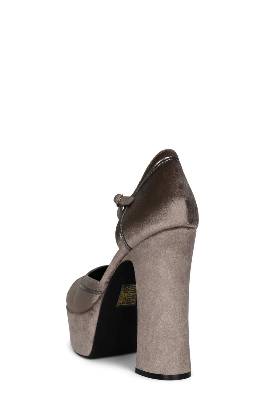 Jeffrey Campbell Low-Down Taupe Velvet Pewter