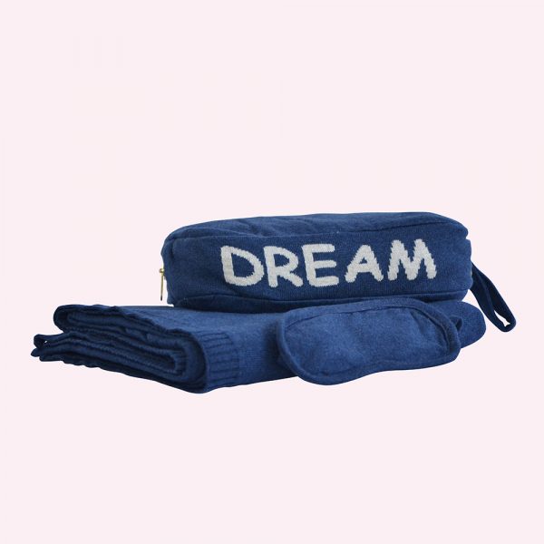 Pink Lemonade Dream Navy/Linen Blanket Set